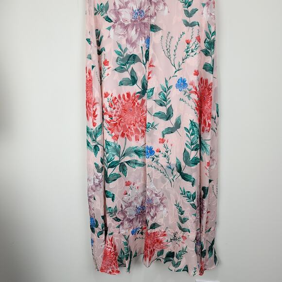 Kensie Floral High-Low Maxi Dress in Blush Size 10, NWT - Picture 10 of 14